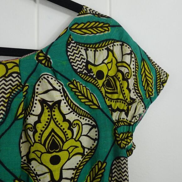 Dema Womens Abstract Floral Cotton Dress Medium - Picture 4 of 11